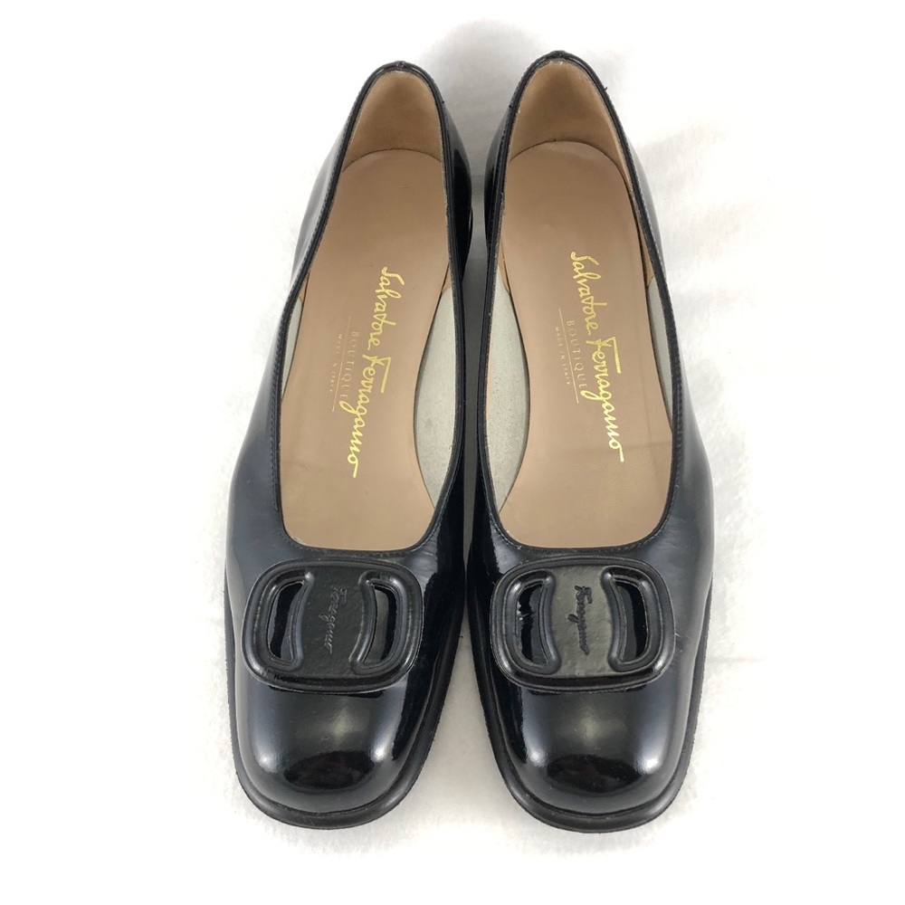 Black Ballet Flats Salvatore Ferragamo Shoes.